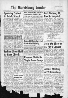 March 21 1969 Edition of The Morrisburg Leader