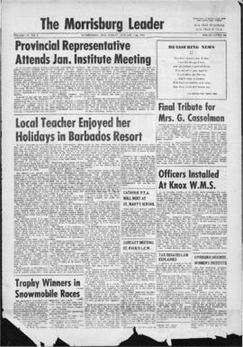January 17 1969 Edition of The Morrisburg Leader