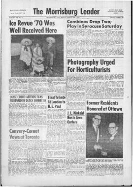 March 20 1970 Edition of The Morrisburg Leader