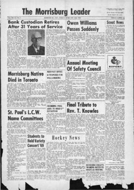 February 14 1969 Edition of The Morrisburg Leader